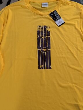 NEW. UNI Yellow Long-Sleeve Graphic Tee